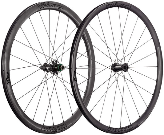 Vision SC30 AGX TL Wheelset Tubeless 700c 24/24H Spoke Count Disc Brake Center Lock Rotor Mount – BLK