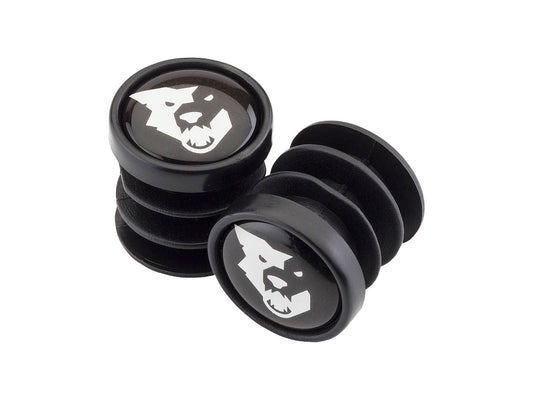 Bar End Plug Wolf Tooth Logo Black 2 Pack