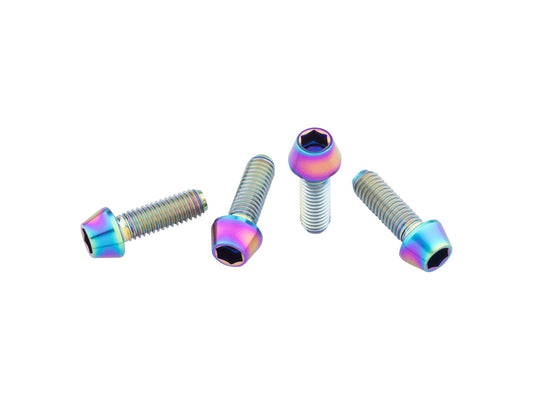 Fastener Wolf Tooth H2O Cage Titanium Oil Slick 4 Pack