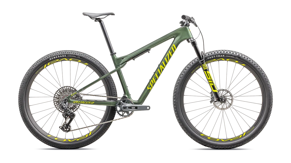 Epic World Cup Expert - SRAM GX AXS, RockShox Select+ - Gloss Cypress Metallic / Ion Metallic / XS