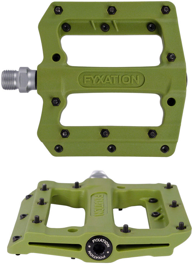 Fyxation Mesa MP Pedals - Platform Composite/Plastic 9/16" Desert Sadona Green