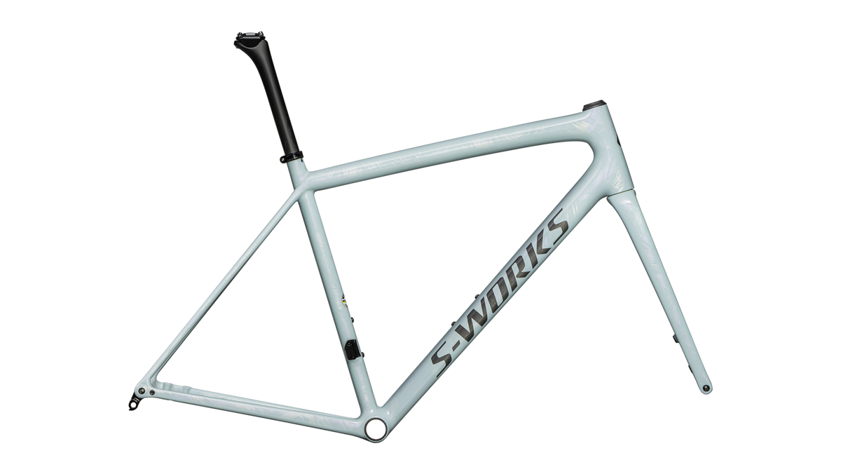 S-Works Aethos Frameset - FACT 12R Carbon - Gloss Sea Foam / Dry Brushed Violet + Gold Ghost Pearl / Smoke / 49