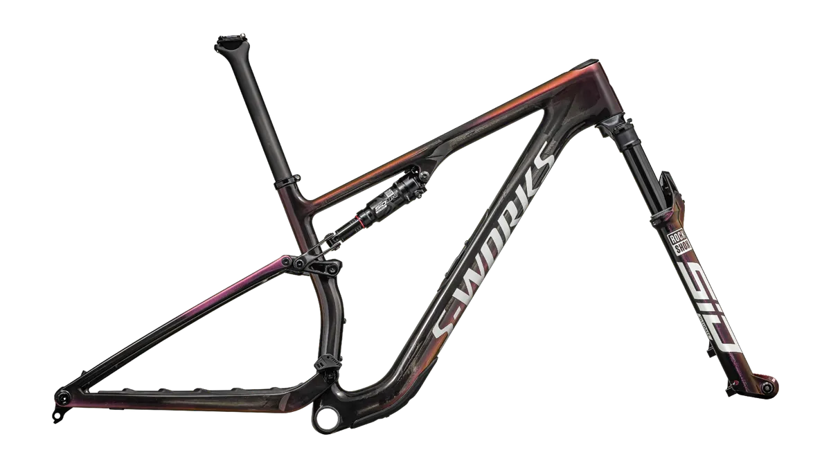 S-Works Epic 8 Frameset - RockShox SIDLuxe Ultimate - Gloss Carbon/Metallic Vivid Pink/Viavi Magenta Gold/Metallic Midnight Shadow/White / S