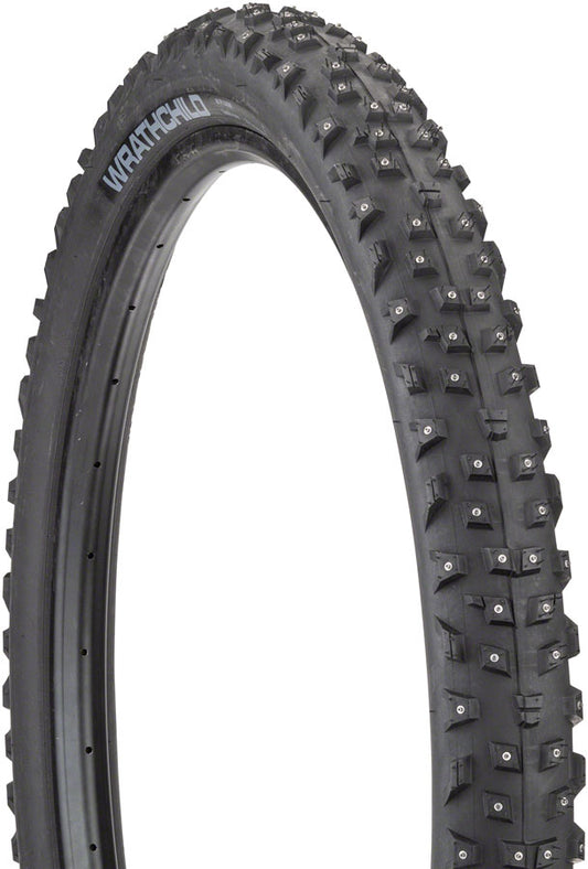 45NRTH Wrathchild Tire - 29 x 2.6 Tubeless Folding BLK 60 TPI 252 Concave Carbide Studs