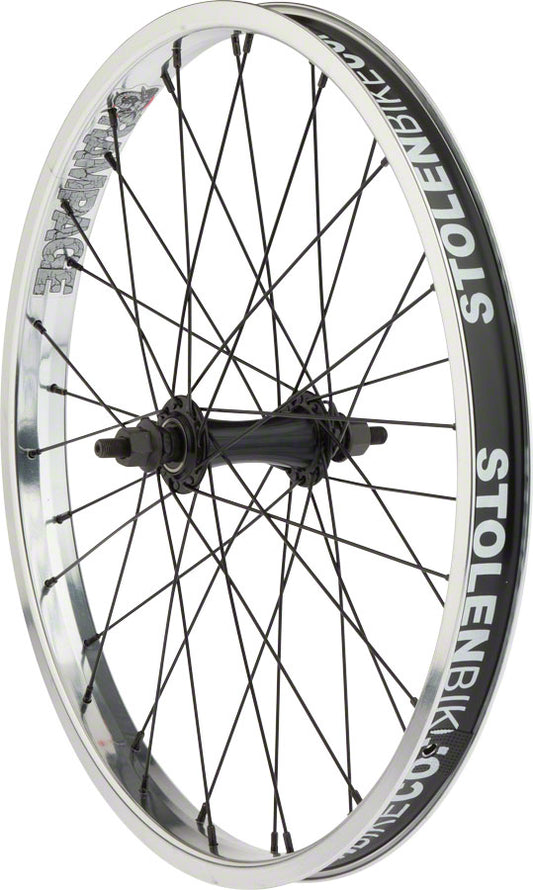 Stolen Rampage Front Wheel - 20" 3/8" x 100mm Rim Brake Polished Clincher