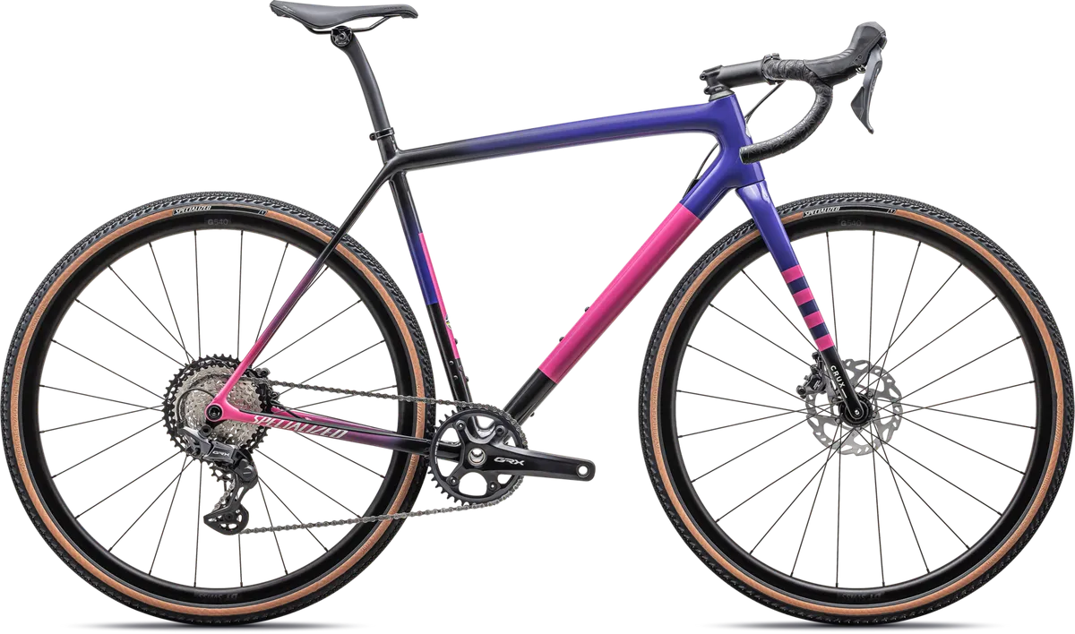 Crux Comp - Shimano GRX - Gloss Carbon / Purple Haze / Rebel Pink / Birch / 49