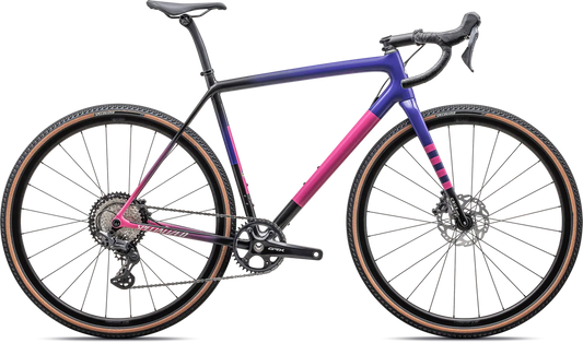 Crux Comp - Shimano GRX - Gloss Carbon / Purple Haze / Rebel Pink / Birch / 49