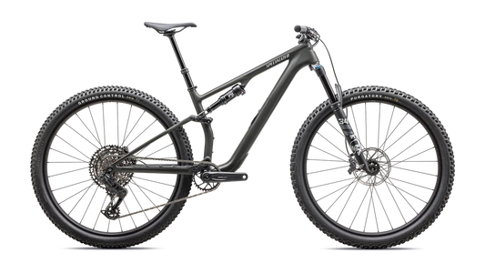 Epic 8 EVO Comp - SRAM S-1000 AXS, FOX Performance - Satin Dark Moss Green / Dune White / XS