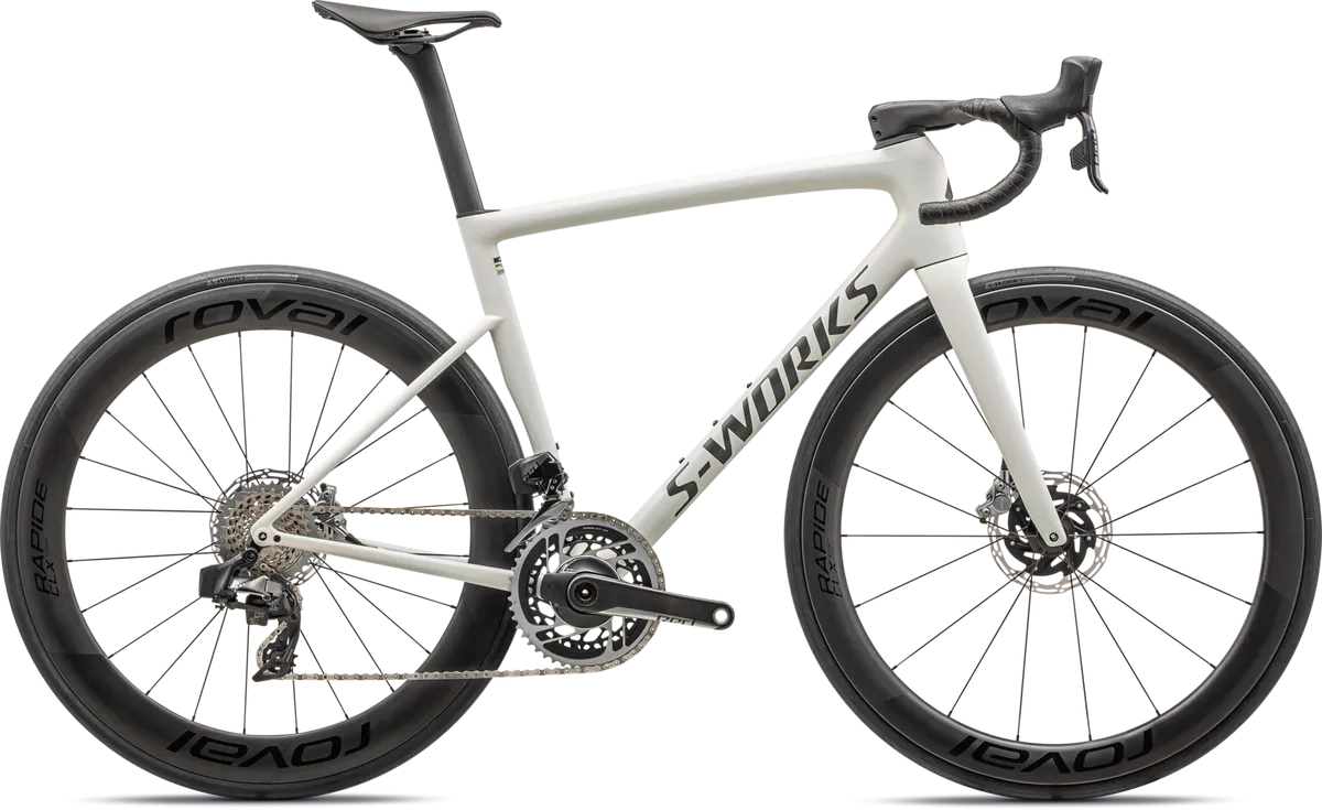 S-Works Tarmac SL8 - SRAM RED eTAP AXS - SATIN FOG TINT / GREEN GHOST PEARL / RED GHOST PEARL FADE / 44