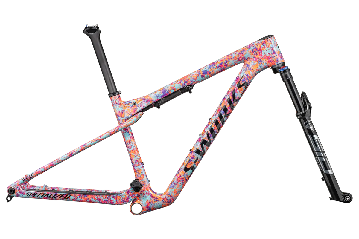 S-Works Epic World Cup Frameset - RockShox SIDLuxe WCID Ultimate - Gloss Lagoon Blue / Purple Orchid / Blaze Impasto / XS