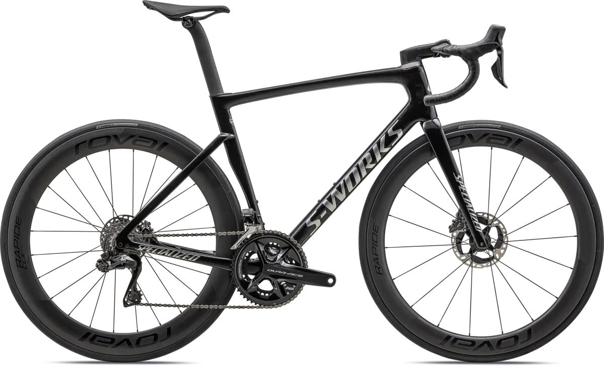 S-Works Tarmac SL7 - Shimano Dura-Ace Di2 - GLOSS BLACK PEARL GRANITE OVER CARBON / CHROME / 44