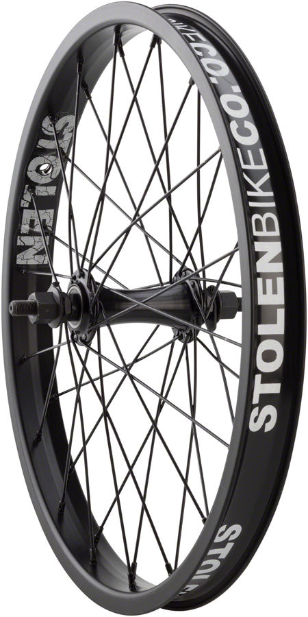 Stolen Rampage Front Wheel - 18" 3/8" x 100mm Rim Brake Black Clincher