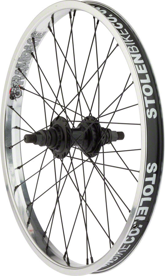 Stolen Rampage Rear Wheel - 20" 14 x 110mm Rim Brake Cassette Polished Clincher