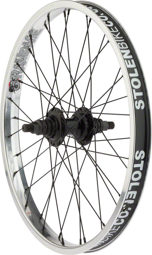 Stolen Rampage Rear Wheel - 20" 14 x 110mm Rim Brake Cassette Polished Clincher