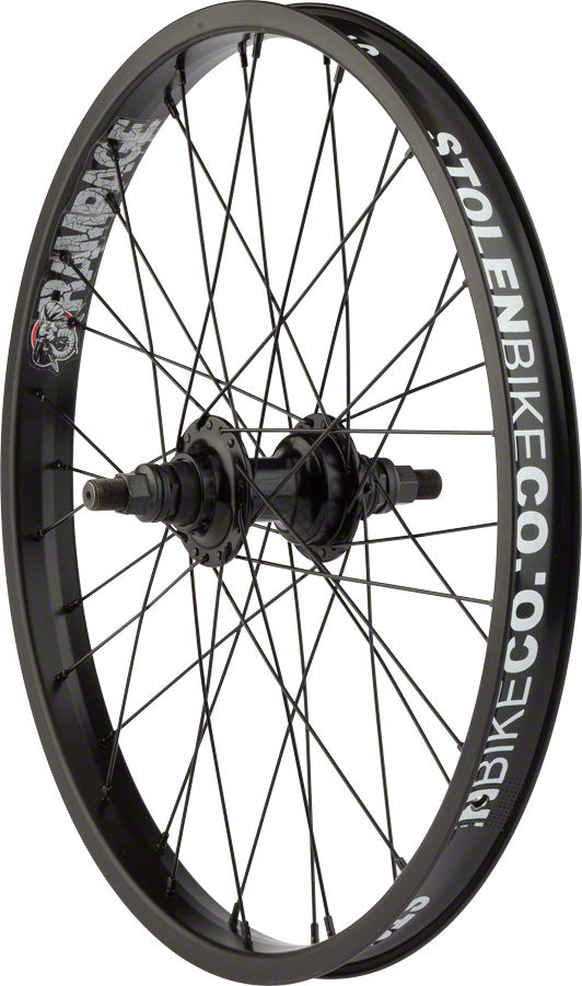 Stolen Rampage Rear Wheel - 20" 14 x 110mm Rim Brake Cassette Black Clincher
