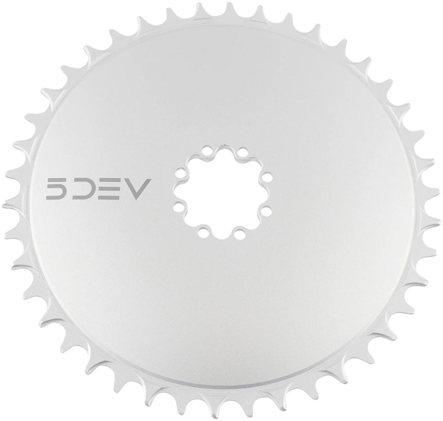 5DEV Aero Direct Mount Chainring - 42t 8-Bolt 7mm Offset Aluminum Raw