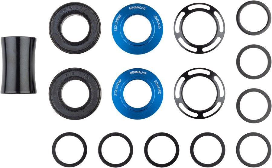 Stolen Minimalist Bottom Bracket - Mid 22mm Blue