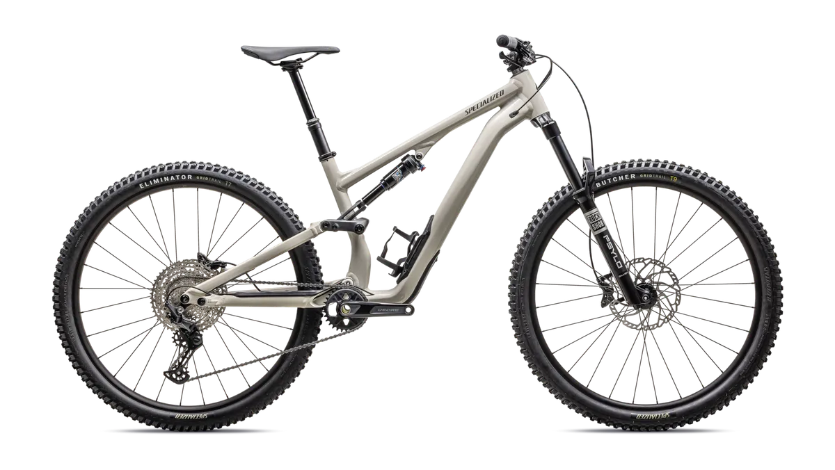 Stumpjumper 15 Alloy - Shimano Deore, RockShox/X-Fusion - Gloss White Mountains / Dark Moss Green / S1