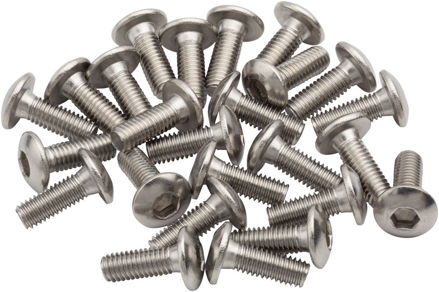 BikeFit Cleat Screws 25-Pack 14mm Universal / Look / Shimano Compatible 4mm Hex M5 X 0.8