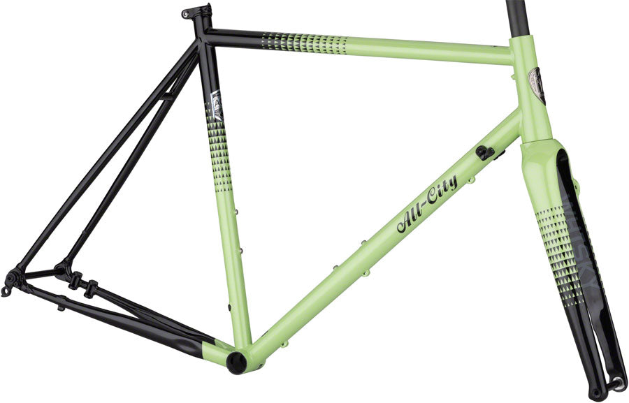 All-City Zig Zag Frameset - 700c Steel Honeydew Bling 58cm