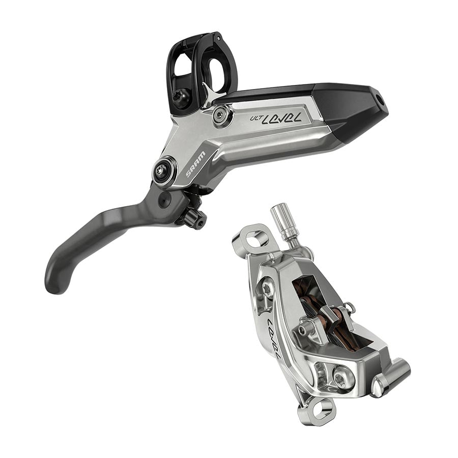 SRAM Level Ultimate Stealth Disc Brake Lever - Front Post Mount 4-Piston Carbon Lever Titanium Hardware BLK/Silver C1 Disc Brake & Lever SRAM   