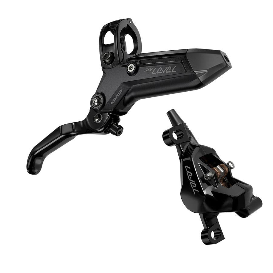 SRAM Level Silver Stealth Disc Brake Lever - Front Post Mount 2-Piston Aluminum Lever SS Hardware BLK C1 Disc Brake & Lever SRAM   