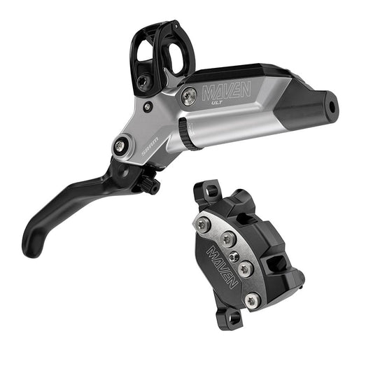 SRAM Maven Ultimate Stealth Disc Brake Lever - Rear Post Mount 4-Piston Carbon Lever Titanium Hardware BLK/Silver A1 Disc Brake & Lever SRAM   