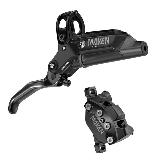 SRAM Maven Silver Disc Brake Lever - Front Post Mount 4-Piston Aluminum Lever SS Hardware BLK A1 Disc Brake & Lever SRAM   