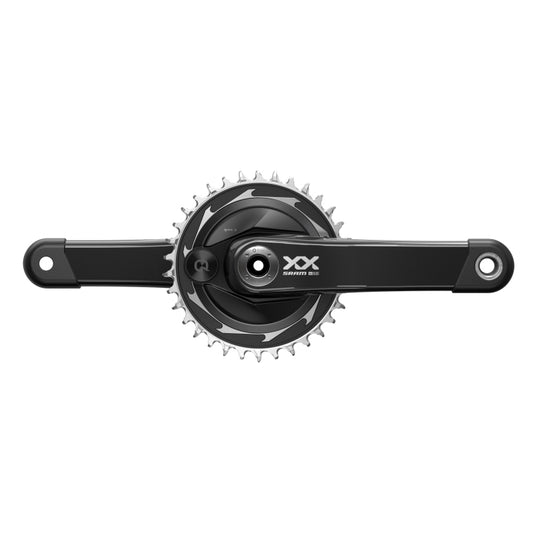 SRAM XX SL Eagle T-Type AXS Power Meter Crankset - 175mm 12-Speed 34t Chainring DM Thread Mount DUB Spindle Interface BLK Cranksets and Arms SRAM   