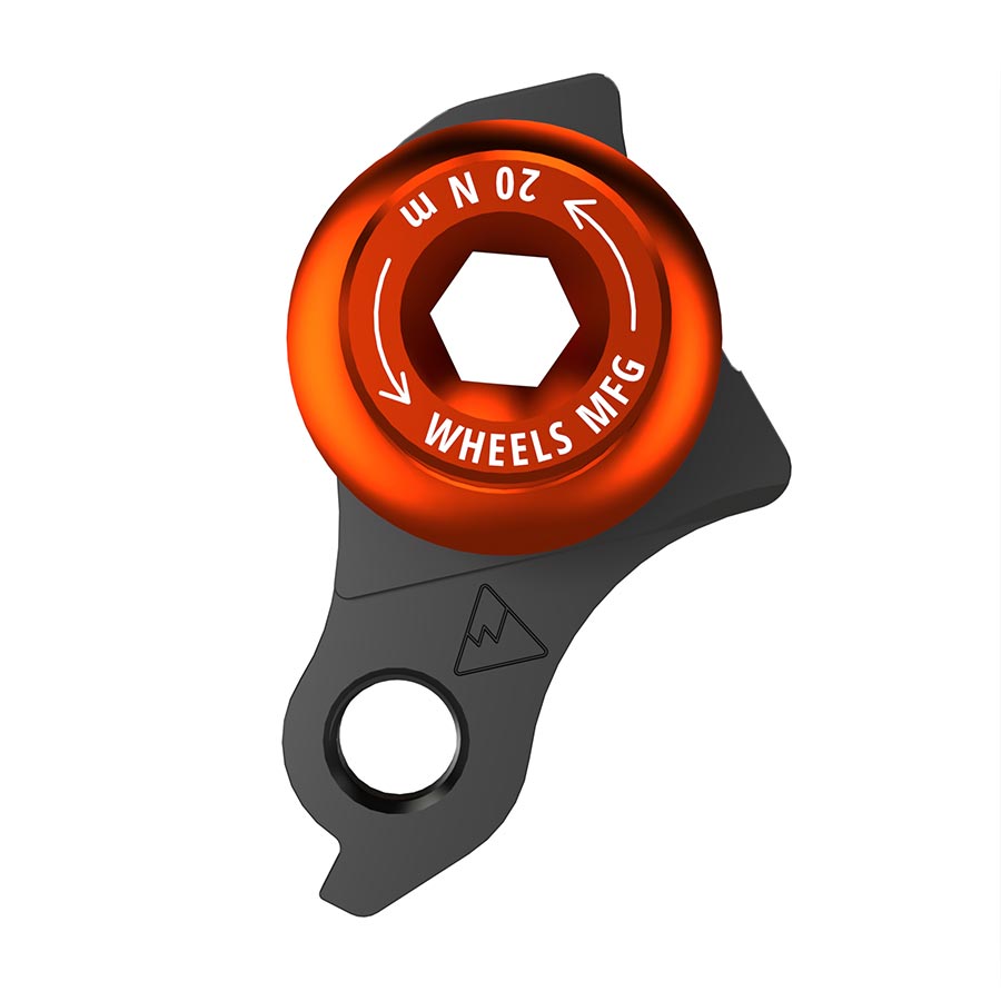 Wheels Manufacturing Universal Derailleur Hanger - 487-3 For Trek ABP MTB Frames designed to accept SRAM UDH BLK/Orange Derailleur Hangers and Hardware Wheels Manufacturing   