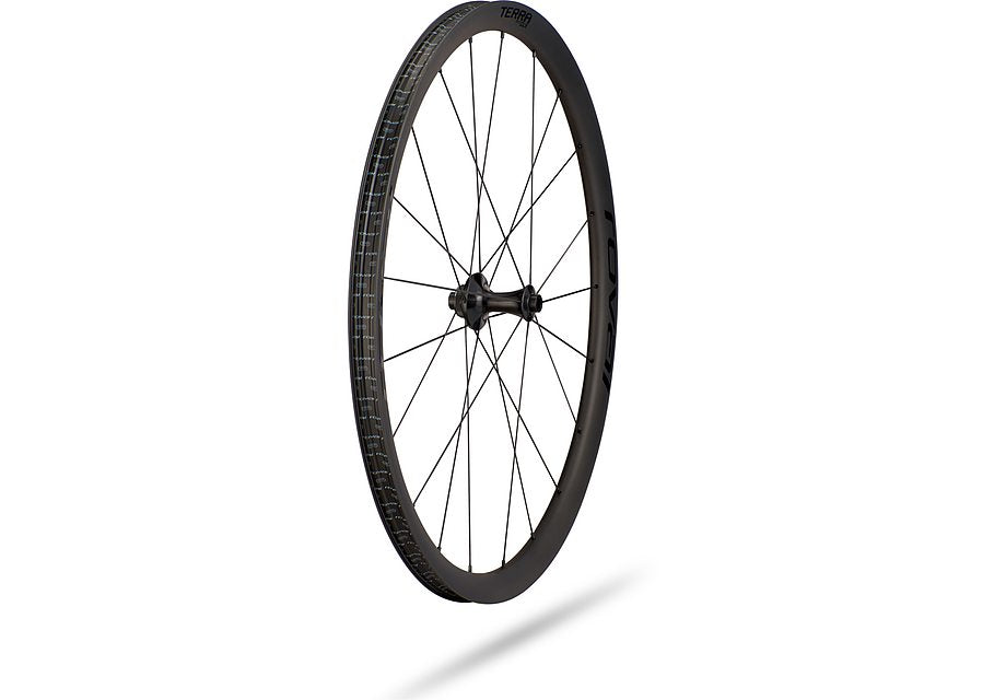 Roval terra clx front front wheel satin carbon/gloss black 700c Front Wheel Specialized   