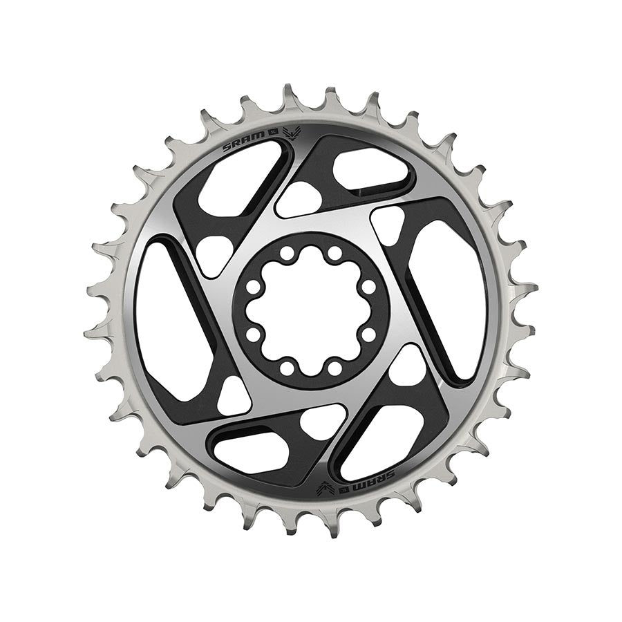 SRAM XX SL Eagle T-Type Direct Mount Chainring - 32t 12-Speed 8-Bolt Direct Mount 3mm Offset Aluminum BLK/Silver D1 Chainrings SRAM   