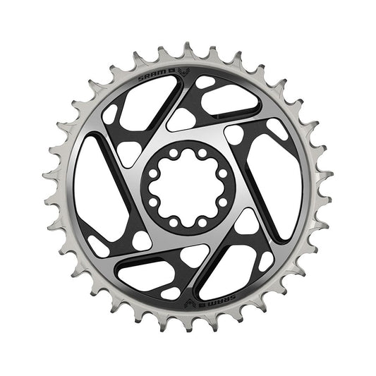SRAM XX SL Eagle T-Type Direct Mount Chainring - 34t 12-Speed 8-Bolt Direct Mount 3mm Offset Aluminum BLK/Silver D1 Chainrings SRAM   