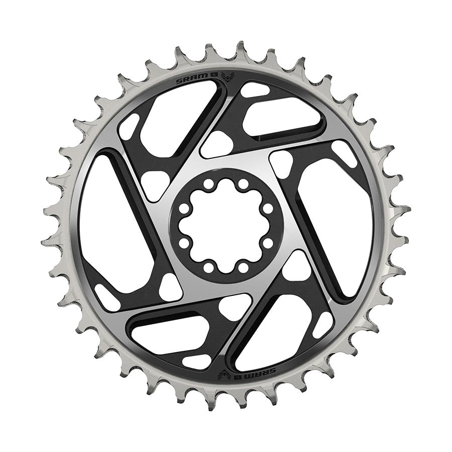 SRAM XX SL Eagle T-Type Direct Mount Chainring - 36t 12-Speed 8-Bolt Direct Mount 3mm Offset Aluminum BLK/Silver D1 Chainrings SRAM   