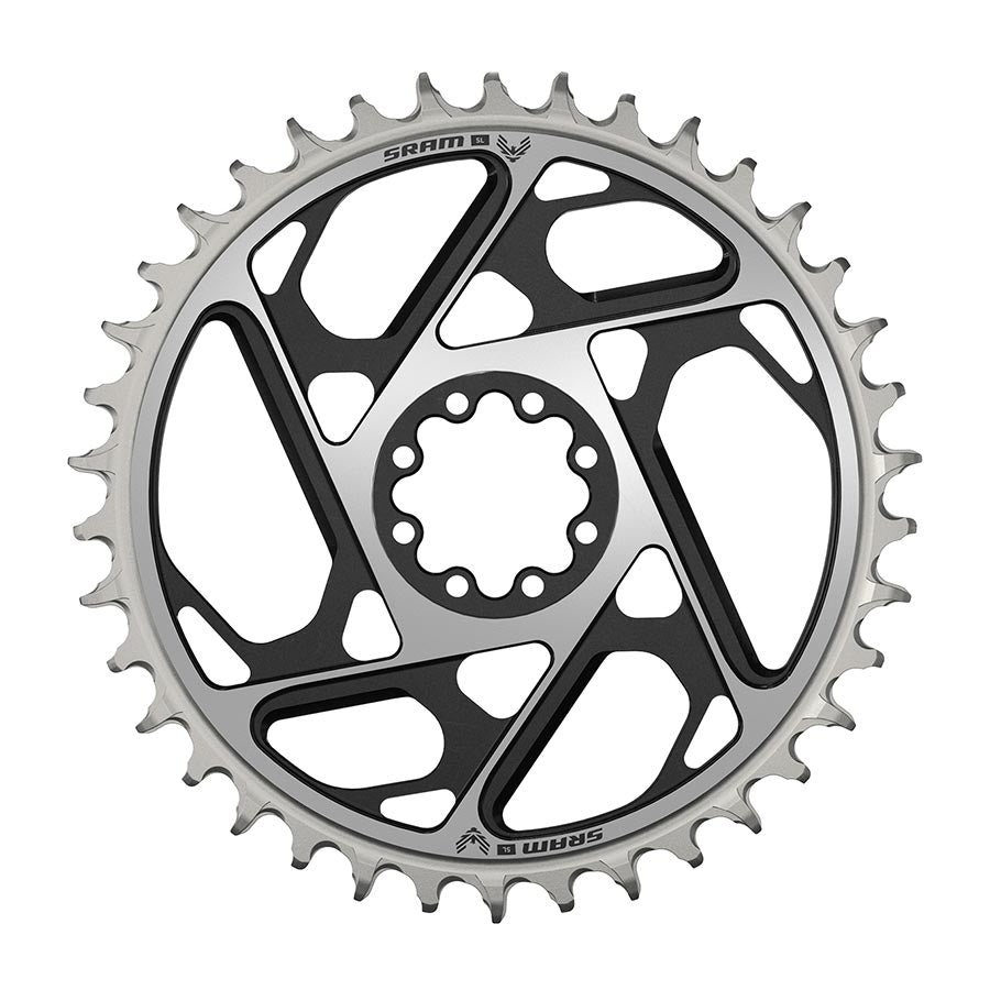 SRAM XX SL Eagle T-Type Direct Mount Chainring - 38t 12-Speed 8-Bolt Direct Mount 3mm Offset Aluminum BLK/Silver D1 Chainrings SRAM   