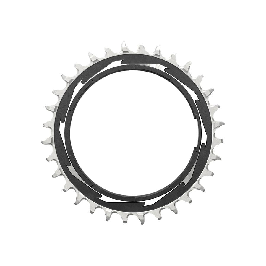 SRAM XX SL Eagle T-Type Thread Mount Chainring - 32t 12-Speed Thread Mount  For XX SL PM Spider 3mm Offset Aluminum BLK/Silver Chainrings SRAM   