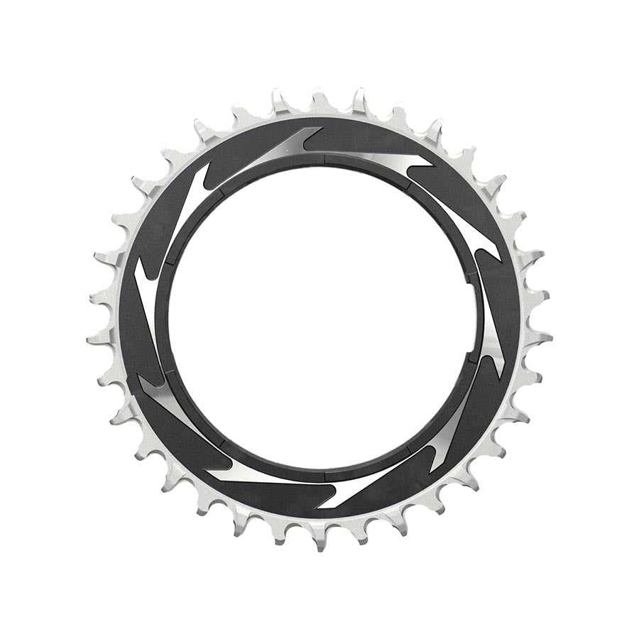 SRAM XX SL Eagle T-Type Thread Mount Chainring - 34t 12-Speed Thread Mount  For XX SL PM Spider 3mm Offset Aluminum BLK/Silver Chainrings SRAM   