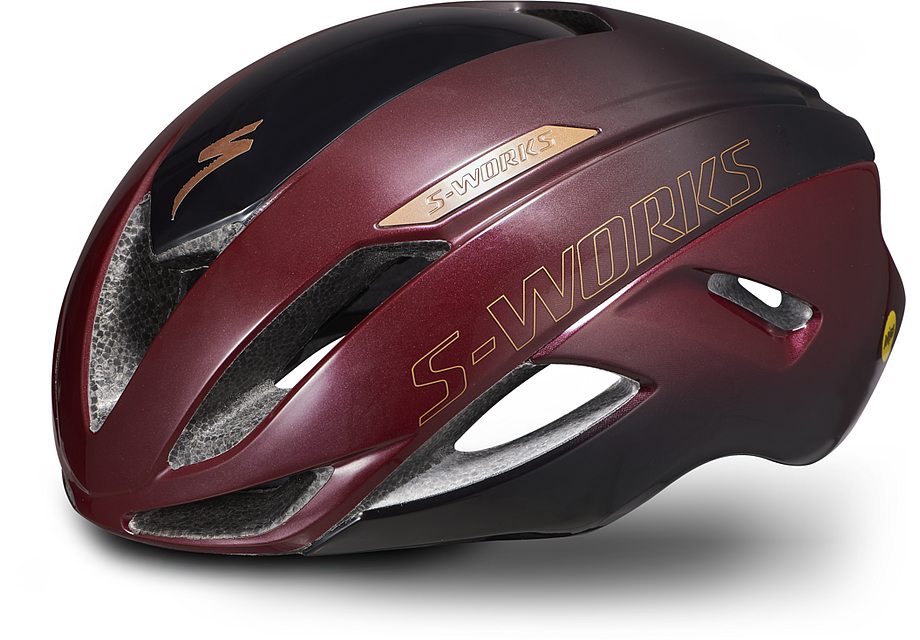 Specialized S-Works evade ii angi mips helmet gloss maroon/matte black l Helmets Specialized   