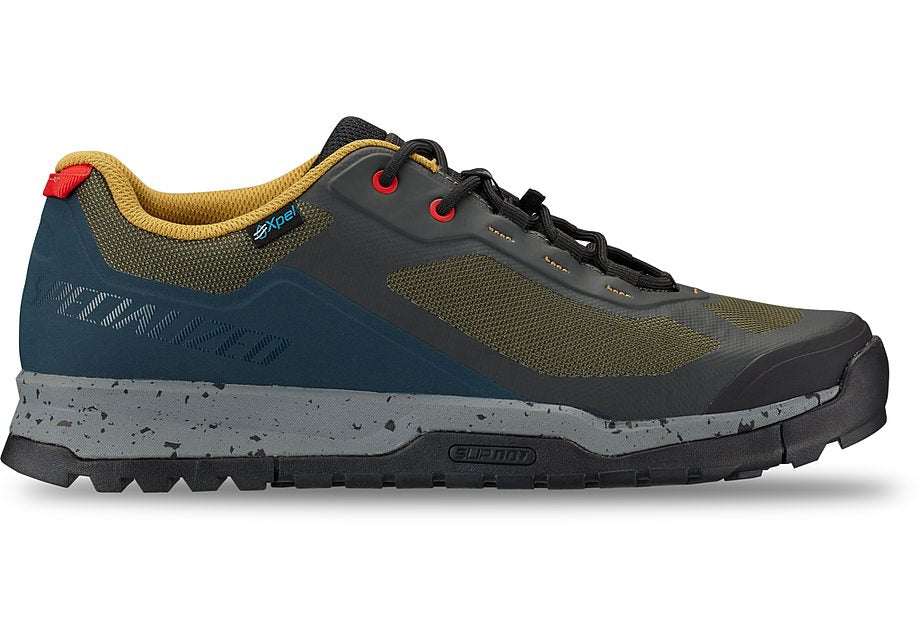 Specialized rime flat shoe dark moss/deep lake/harvest gold 46.5 Shoes and Insoles Specialized   