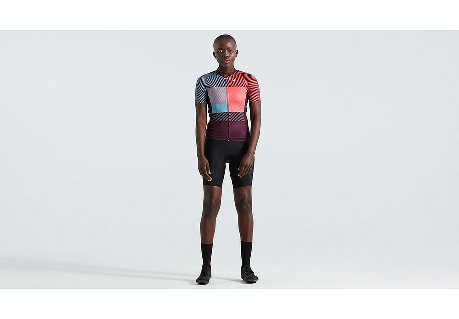 Specialized sl+ logo stripe jersey ss wmn vivid coral xs Jerseys Specialized   