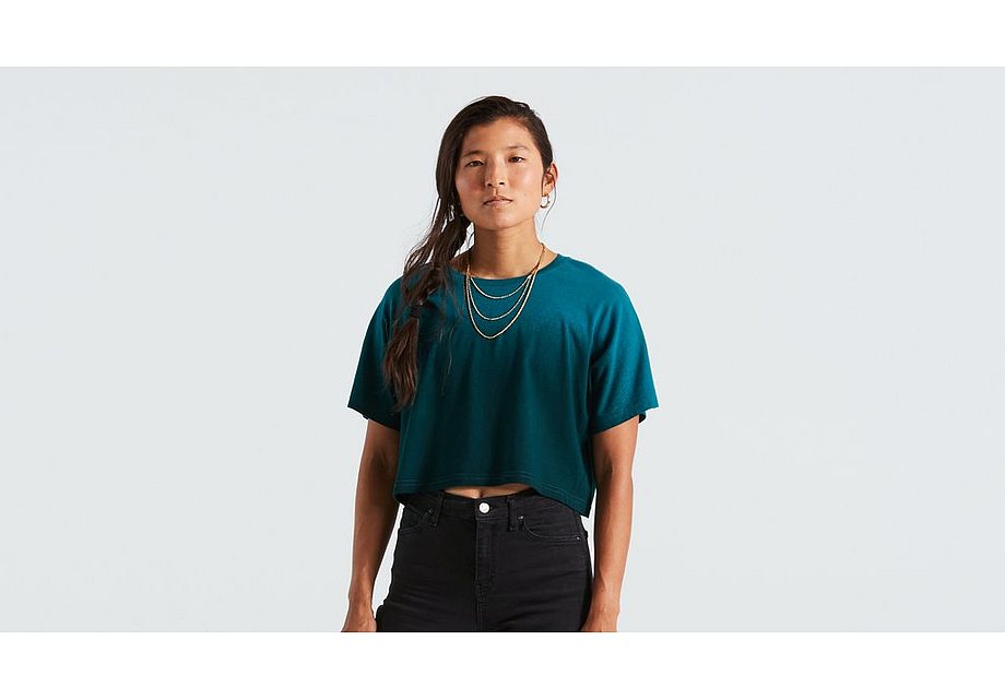 Specialized crop tee ss wmn tropical teal spray m Exclude Specialized   
