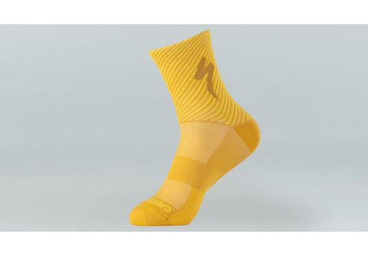 Specialized soft air mid sock brassy yellow/golden yellow stripe m Socks Specialized   