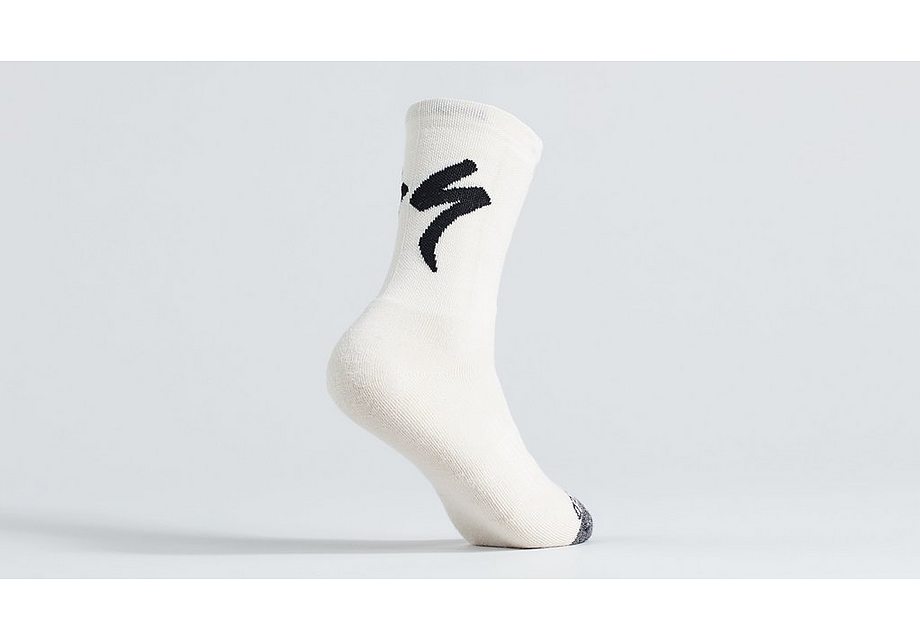Specialized merino deep winter tall logo sock white mountains s Socks Specialized   