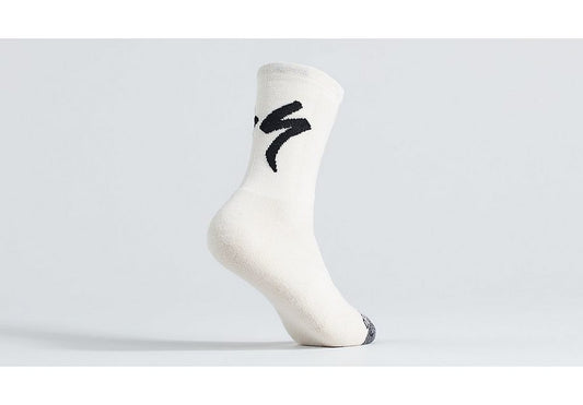 Specialized merino deep winter tall logo sock white mountains s Socks Specialized   