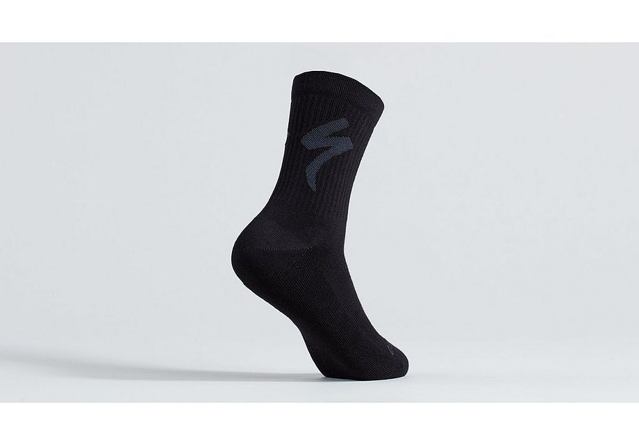 Specialized cotton tall logo sock black s Socks Specialized   