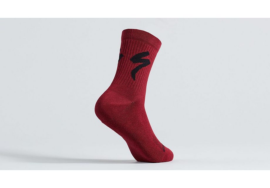 Specialized cotton tall logo sock maroon xl Socks Specialized   