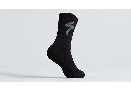 Specialized merino midweight tall logo sock black l Socks Specialized   