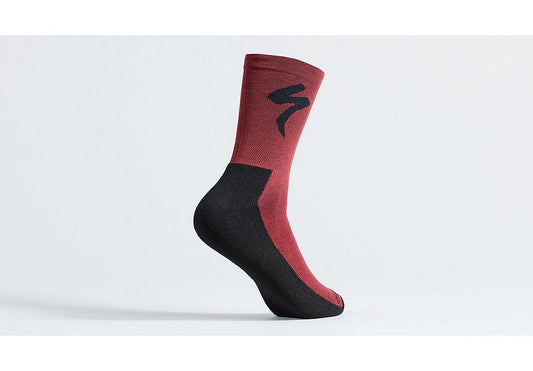 Specialized primaloft lightweight tall logo sock maroon s Socks Specialized   