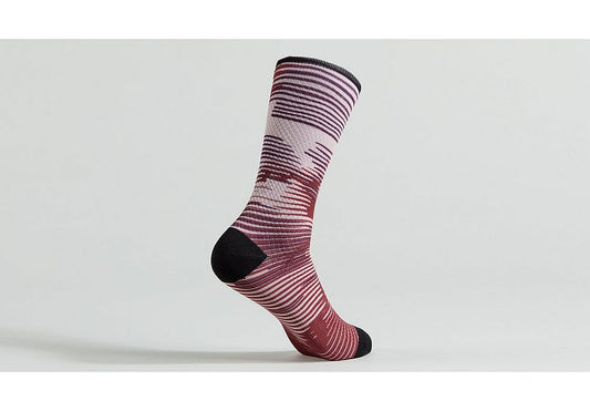 Specialized soft air tall sock maroon blur l Socks Specialized   