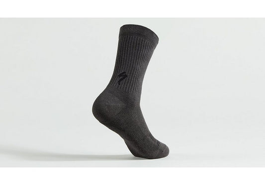 Specialized cotton tall sock charcoal m Socks Specialized   